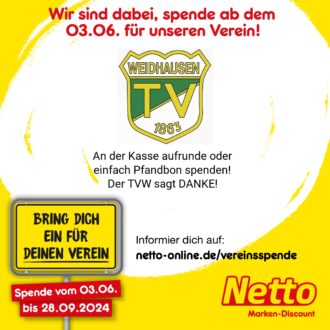 Netto-Vereinsspenden-Aktion 03.06. -28.09.2024